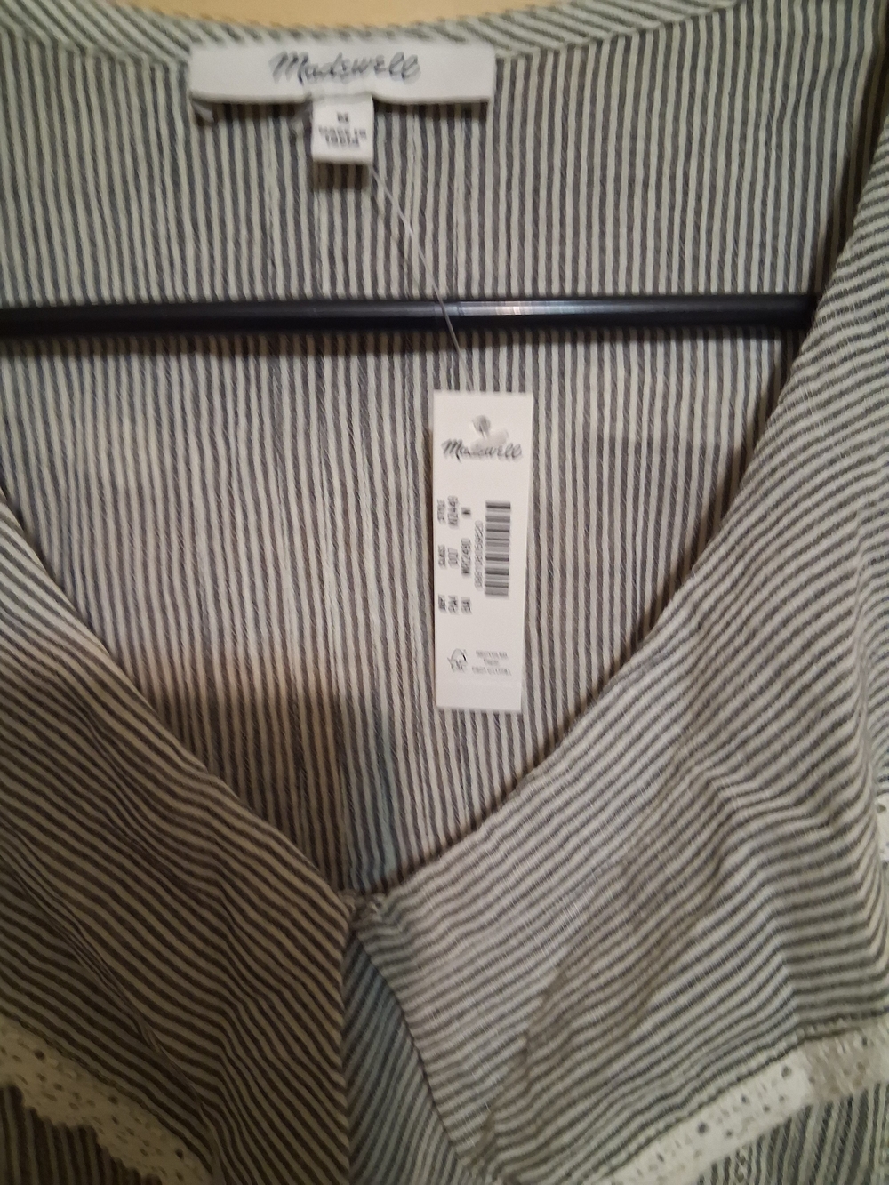 Black White Striped Ruffle Collar Women's Dress - Picture 3 of 7